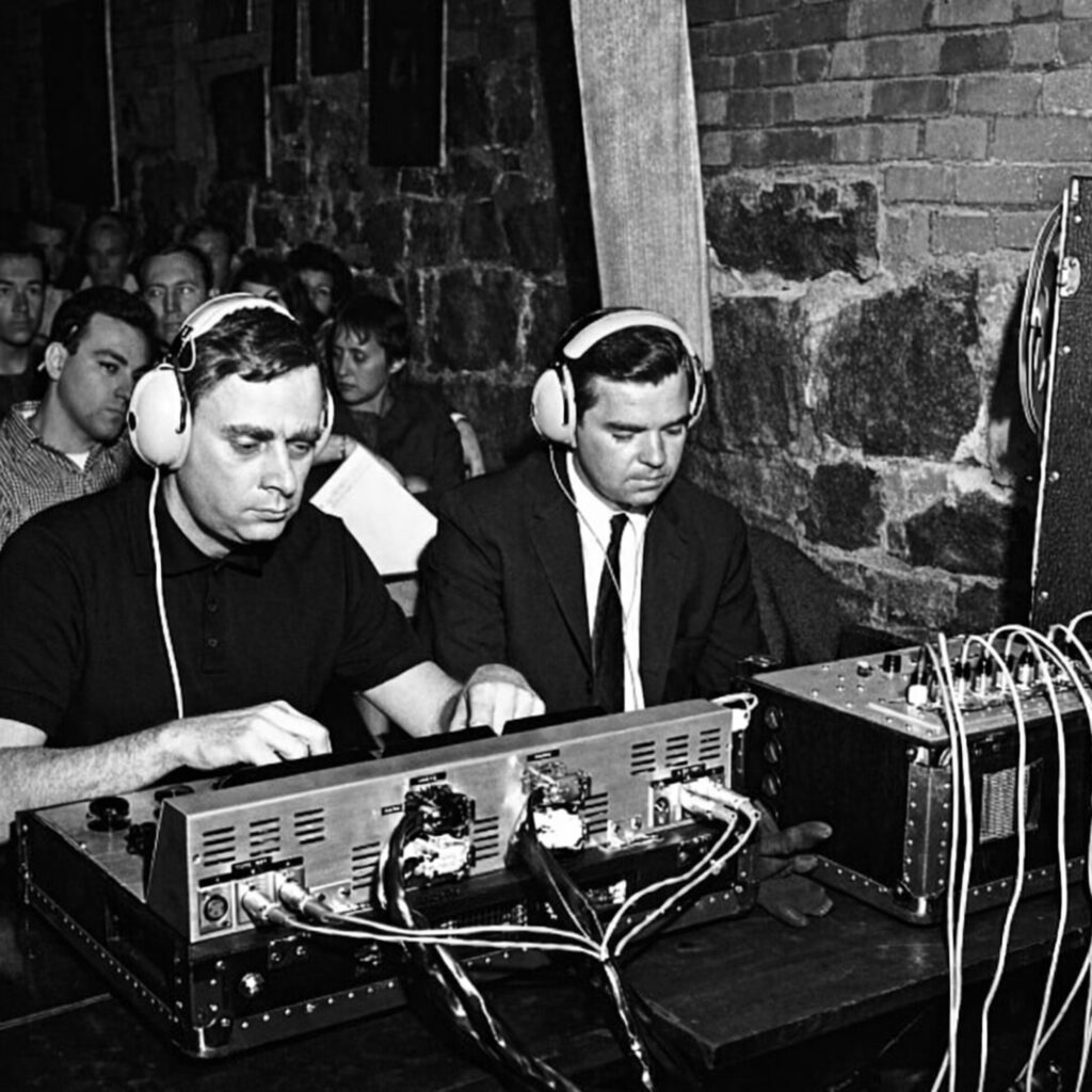 Rudy Van Gelder ve Creed Taylor, Stan Getz konser kaydı için Cafe Au Go Go kulübünde