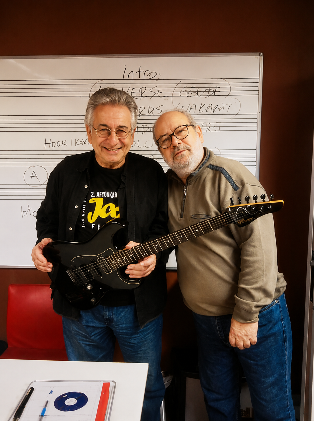 Neşet Ruacan ve Bülent Ortaçgil (Ada Müzik Akademisi)