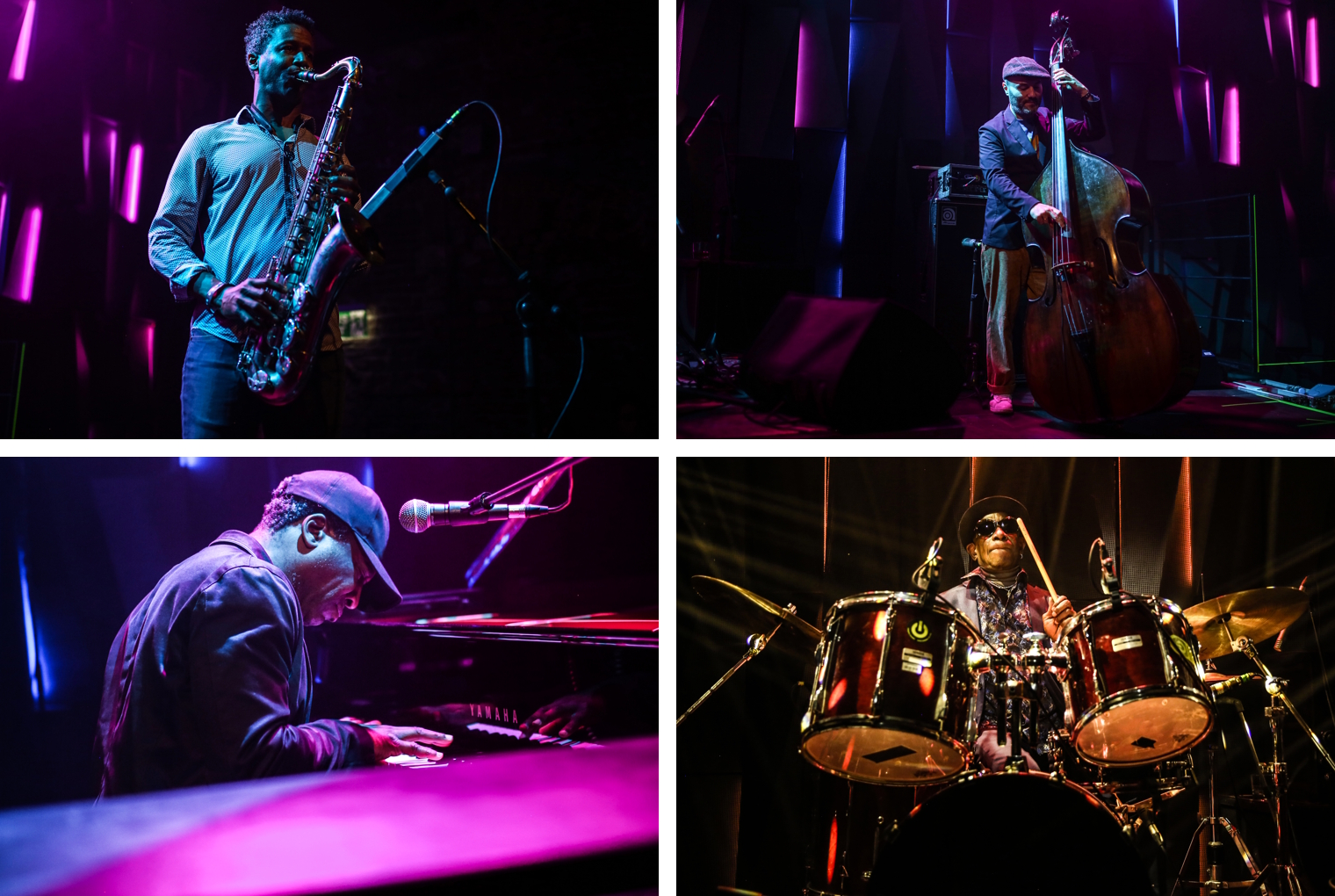 Tony Allen Dörtlüsü, Babylon, 28 Şubat 2019. Irving Acao (saksofon), Mathias Allamane (kontrabas), Tony Allen (davul), Jean Philippe Dary (klavye) (Fotoğraf: Cem Gültepe)
