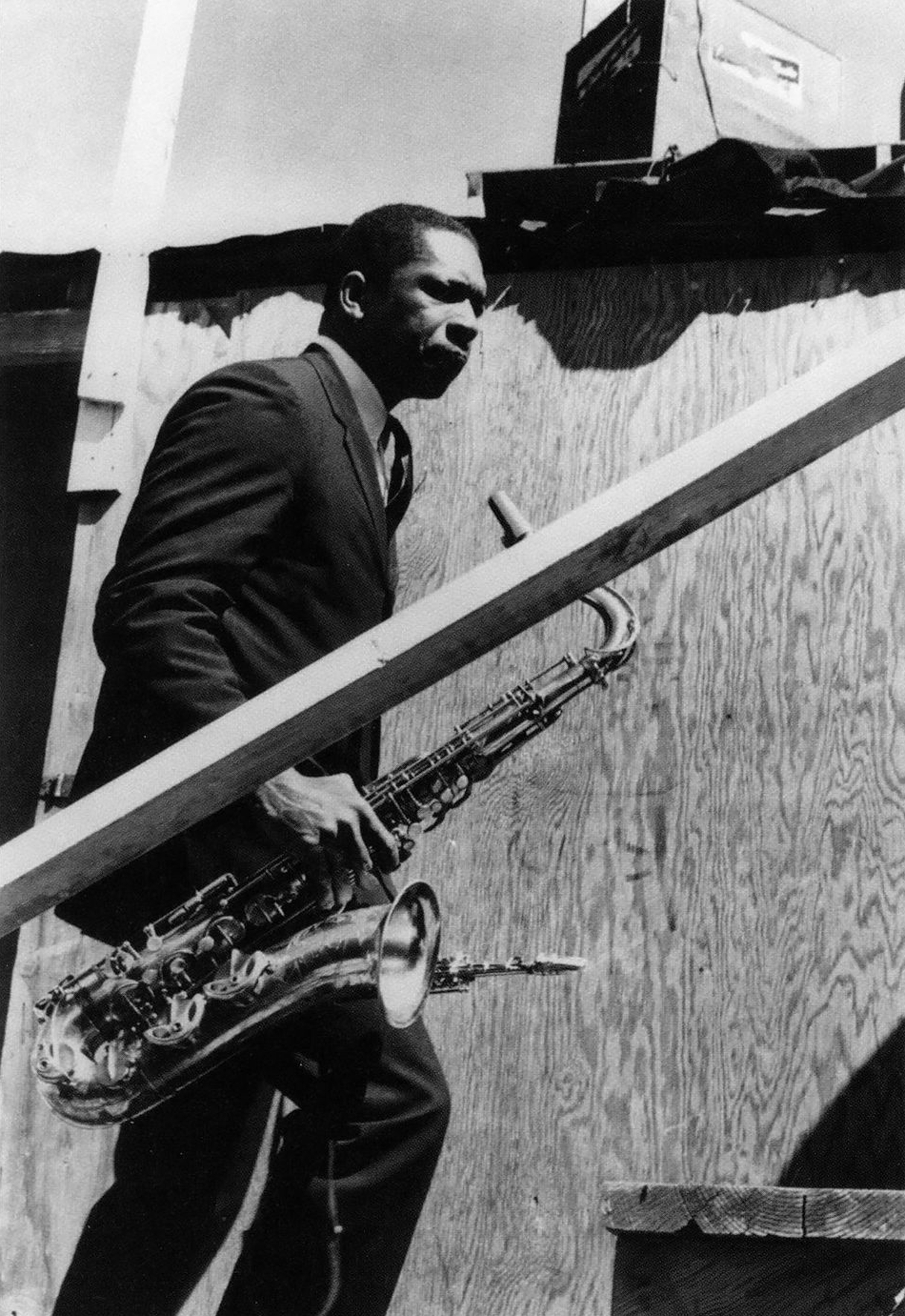 Sadettin Davran orijinal2 - Dark Blue Notes John Coltrane, Newport Jazz Festival, Newport, RI 1960 (Fotoğraf William Claxton)